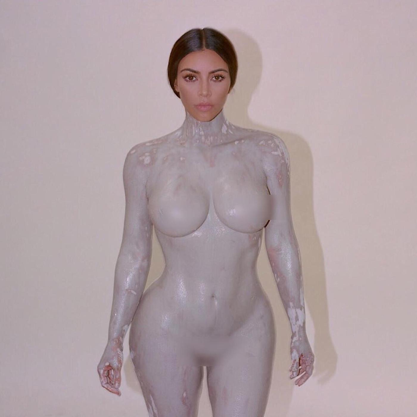Kim Kardashian Nude Body Paint Set Leaked Gsdxhg